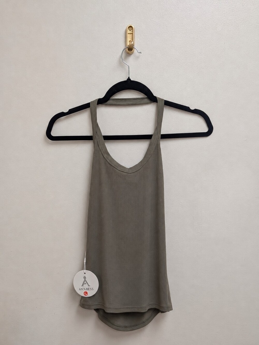 Green Halter Neck Tank Top